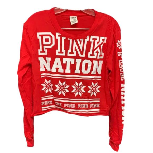 VICTORIA’S Secret PINK- Long Sleeve Crop Top - Picture 1 of 6